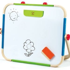 Hape Anywhere Art Studio - Φορητό Καλλιτεχνικό Στούντιο Με Λευκό Πίνακα,Πίνακα Κιμωλίας & Μαγνητικά Σχήματα 5Τεμ.