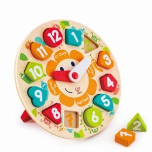 Hape Chunky Clock Puzzle - Παζλ Ρολόι Με Μεγάλους Αριθμούς & Βάση Στήριξης - 13Τεμ.