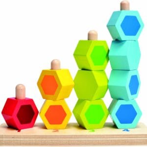 Hape Counting Stacker - Πύργοι Διασκέδασης Από Πολύχρωμα Σχήματα Που Στοιβάζονται - 11Τεμ.