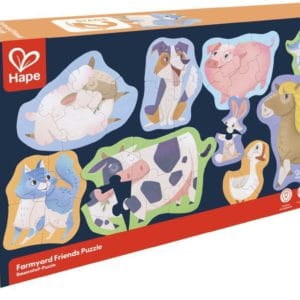 Hape Happy Puzzles Ξύλινο Παζλ Οι Φίλοι Των Ζώων Της Φάρμας
