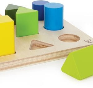 Hape Color and Shape Sorter - Μάθε & Ταξινόμησε Διαφορετικά Χρώμματα,Σχήματα & Ύψη - 10Τεμ.