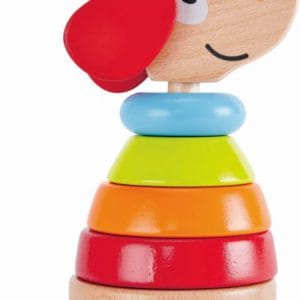 Hape Pepe Sound Stacker - Ο Πέπε Μαθαίνει Σχήματα & Χρώμματα Στα Παιδιά & Γαυγίζει Όταν Του Χτυπούν Το Κεφαλάκι - 6Τεμ.