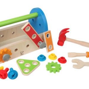 Hape Fix-It Tool Box - Καλαθάκι Με Βίδες & Εργαλεία Που Τα Αποθηκεύει & Μεταφέρεται - 17τεμ.