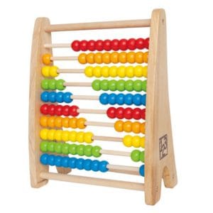 Hape Rainbow Bead Abacus - Πολύχρωμος Άβακας 10 Στηλών - 1Τεμ.