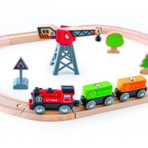 Hape Railway Cargo Delivery Loop - Σιδηρόδρομος Φορτωεκφόρτωσης Εμπορευμαύτων - 19Τεμ.